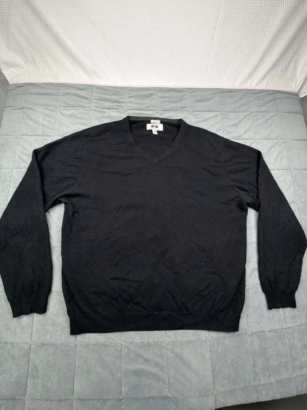 Joseph Abboud Men's Black 100% Cashmere V-Neck Sweater Size XXL